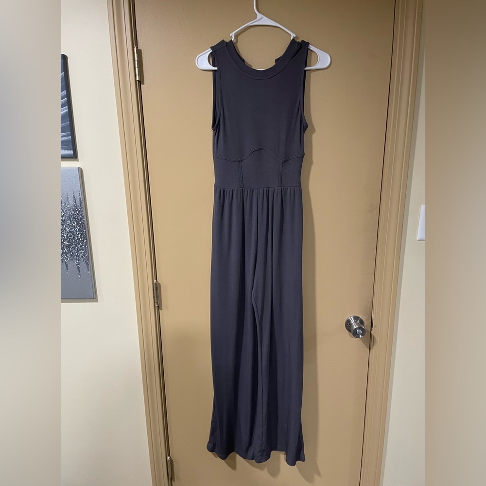 NWT Cider Charcoal Ribbed Jumpsuit